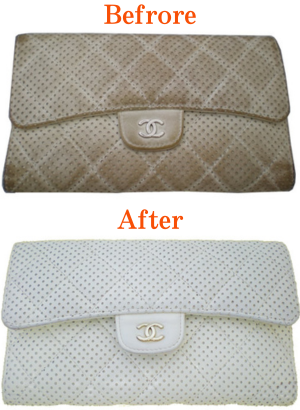 シャネル(Chanel )のお財布補色クリーニング例